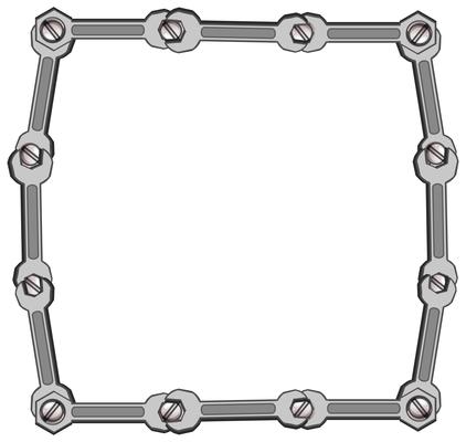 Border template with wrenches