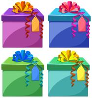 Presentar cajas en diferentes colores. vector