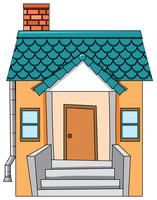 A flat isolated house vector