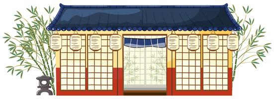 Una casa tradicional japonesa vector