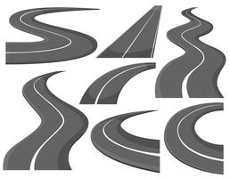 Different design of roads vector