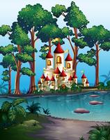 Castle towers in the forest vector