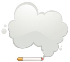 Cigarette with gray smoke vector