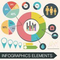 Un infochart con estadísticas. vector