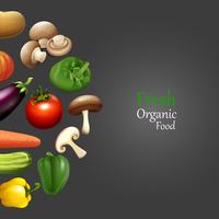 Diseño de papel con alimentos orgánicos frescos. vector