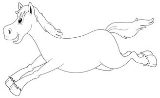 Animal outline for horse running vector