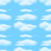 Fondo transparente con nubes en el cielo azul vector