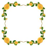 A floral border with yellow flowers vector