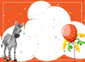 A zebra on party background vector