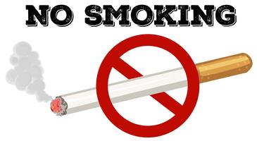 No smoking sign with text and picture vector
