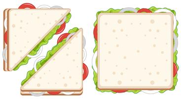 Set of healthy sandwiches  vector