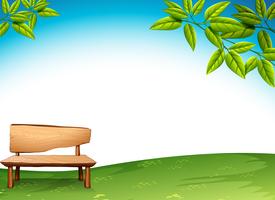 A wooden bench vector