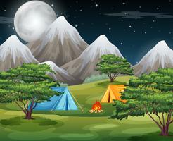 Camping in he nature vector