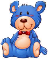 A blue teddy bear vector