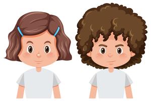 Set of boy and girl character vector
