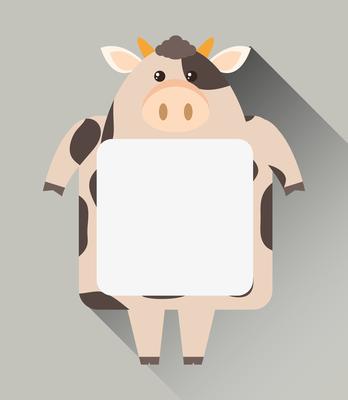 Frame template with cute cow