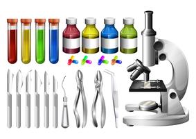 Medical equipment and containers vector