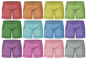 Set of different pants vector