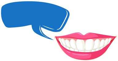 Clean teeth and speech bubble template vector