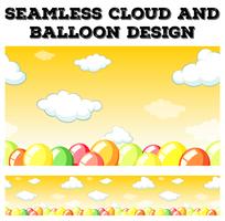 Seamless cloud and balloon design vector