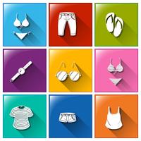 Clothes icons vector