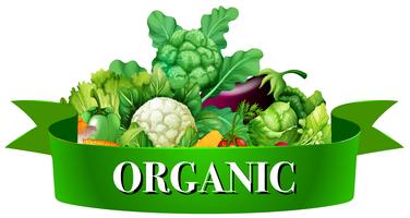 Fresh vegetables with banner