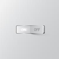 Realistic switch ON, vector illustration