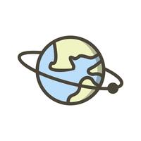 Orbit Around the Earth Vector Icon