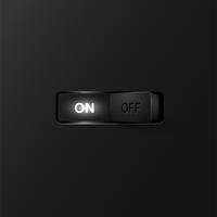 Realistic switch (ON), vector illustration