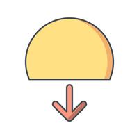 Icono de vector de la puesta del sol