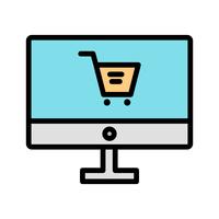 Vector icono de compras en línea