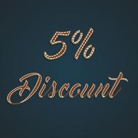 Realistic leather percentage set, vector illustration