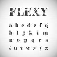 Flexy character set, vector illustration