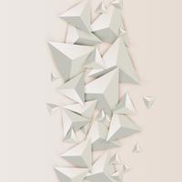 Abstract 3D triangles on light background, vector illustration