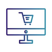 Vector icono de compras en línea