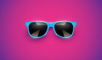 Realistic vector sunglasses on a colorful background, vector illustration