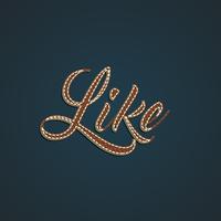 Realistic leather word, vector illustration