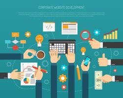 Website Development Process vector