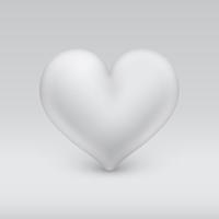 Grey high detailed heart on grey background, vector illustration