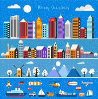 Set of houses vector