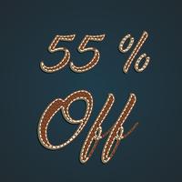 Realistic leather percentage set, vector illustration