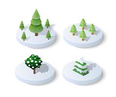 Winter snowy christmas icon vector