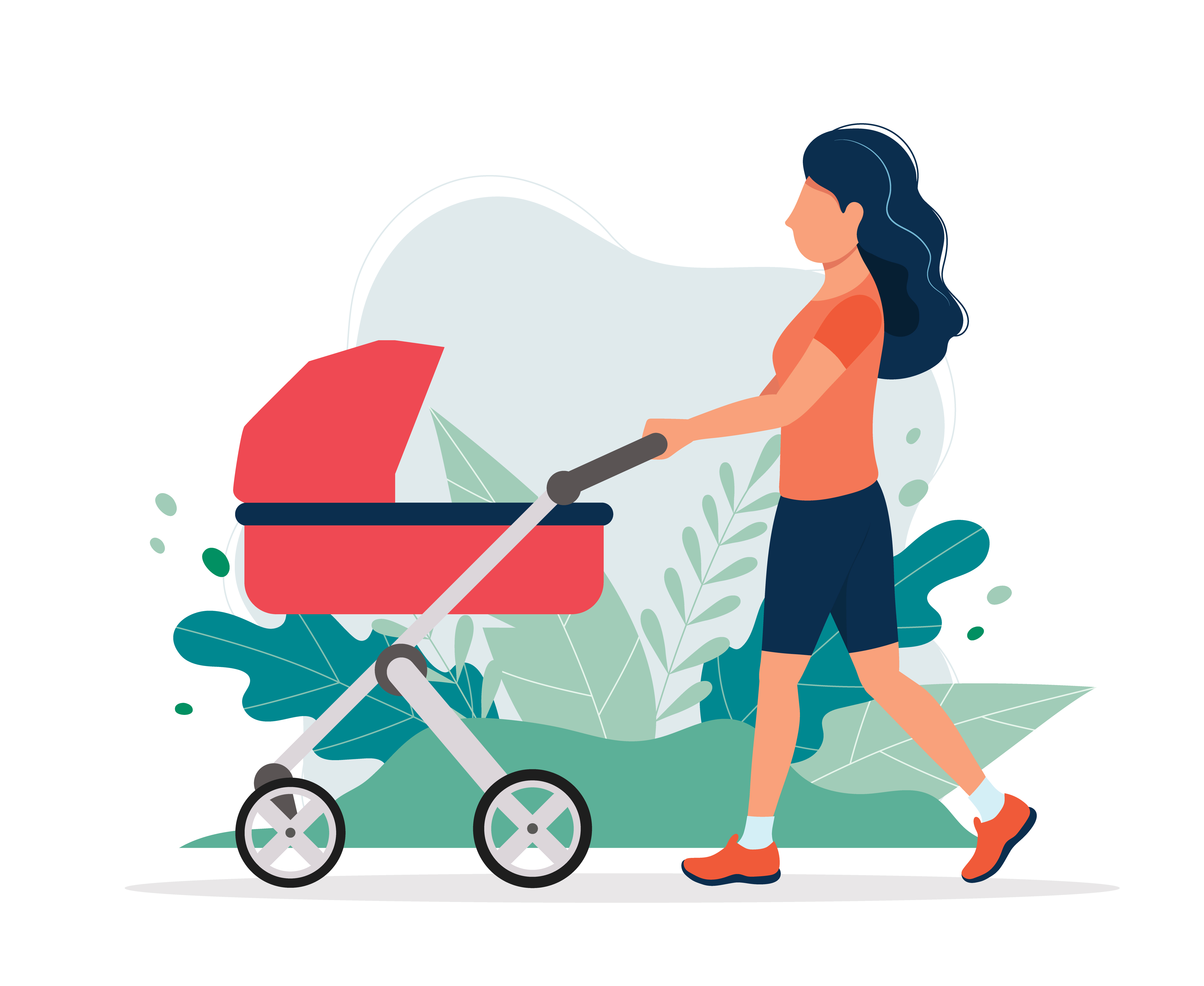 baby carriage illustration