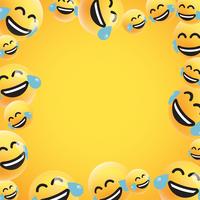 Group of high detailed yellow emoticons, vector illustration