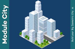 Urban Isometric skyscraper vector