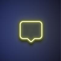 High detailed neon colorful speech bubble. vector illustration