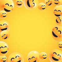 Group of high detailed yellow emoticons, vector illustration