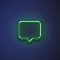 High detailed neon colorful speech bubble. vector illustration