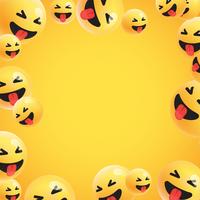 Group of high detailed yellow emoticons, vector illustration