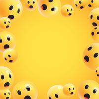 Group of high detailed yellow emoticons, vector illustration